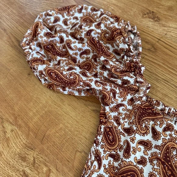 Faithfull the Brand Juniper Midi Dress Sable Paisley US 8 - Picture 8 of 16